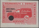 Bournemouth and District Emergency Postal Decimal Overprint