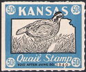Bobwhite quail (Colinus virginianus) and map of Kansas