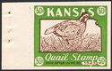 Bobwhite quail (Colinus virginianus) and map of Kansas