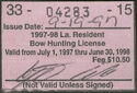 La. Resident Bow Hunting License