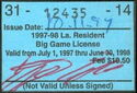 La. Resident Big Game License