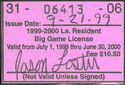 La. Resident Big Game License