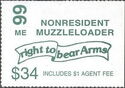 Banner inscribed "right to bear Arms"