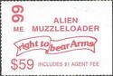 Banner inscribed "right to bear Arms"