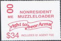 Banner inscribed "right to bear Arms"