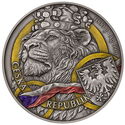 80 Dollars (Czech Lion - Antiqued & Colorized)