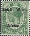 King George V, overprinted in English