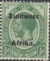 King George V, overprinted in Afrikaans