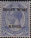 King George V, overprinted in English