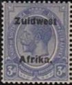 King George V, overprinted in Afrikaans