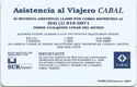 Asistencia Viajero Cabal