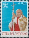 John Paul II wearing Gold Stole, holding Crucifix