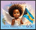 Child with Flag of Bahamas