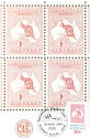 AUSIPEX 84 - One Penny Kangaroo and Map Stamps
