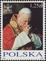John Paul II wearing Red Stole, Praying