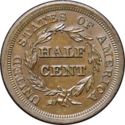 ½ Cents (Half Cent - Braided Hair / Coronet)