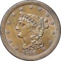 ½ Cents (Half Cent - Braided Hair / Coronet)