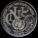 5 Francs (50th Anniversary - United Nations)