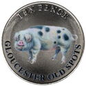 10 Pence (Heritage breeds - Gloucester Old Spots Color)