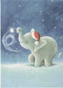 Elephant in Snowy Night