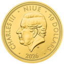 10 Dollars (Czech Lion Gold ¼ Oz. Bullion)