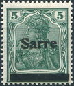 Germania, overprint 'Sarre'