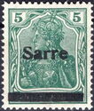 Germania, overprint 'Sarre'