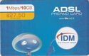 IDM, ADSL 1Mb/10Gb (face value = 27,50)