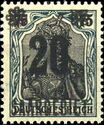 Overprint 'SAARGEBIET' & surcharge(B) 20 on 75pf