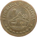 5 pesos Bolivianos ( no hole )