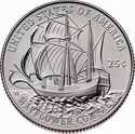 25 Cents / Quarter (250 Years of American Independence - Mayflower)