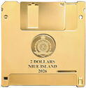 2 Dollars (TechStalgic - Floppy Disk - Gilded)