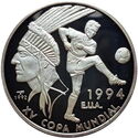 10 Pesos (15th World Chapionship Football 1994 United states - thick characters)