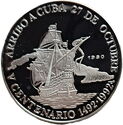 10 Pesos (5th Centennial Discovery of America - Arrival to Cuba)