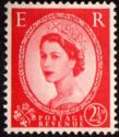 Queen Elizabeth II - 2½d Predecimal Wilding