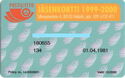 Postiliitto Jäsenkortti 1999-2000