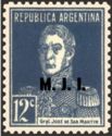 José Francisco de San Martín (1778-1850), ovpt. "M.J.I."