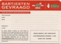 Bartiesten gevraagd