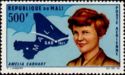 Amelia Earhart (1898-1937) and Flight Route via Gao