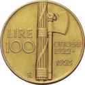 100 Lire (Mussolini, ram)