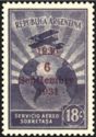 Airplane and Globe, overprinted