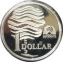 1 Dollar (Land Care. Silver reeded)