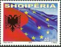 Flags of Albania and the EU