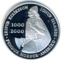 1,000 Kronur (Leif Ericsson Millennium - Silver)