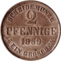 2 Pfennig (⅕ Groschen)