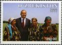 President Islam Karimov with Cotton Pickers