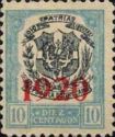 Coat of arms with brick-red print of the year 1920