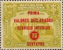 Cathedral in Santo Domingo - red overprint 70c on 50c