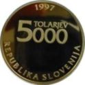 5,000 Tolarjev (250th Birt anniv. of scientist Sigmund Zois)