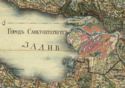 Fragment of the map of Saint Petersburg province. 1792